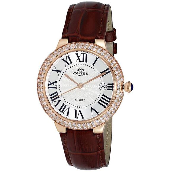 Oniss Women's Glam  White Dial Watch - ON3322-LRGWT - Picture 1 of 1